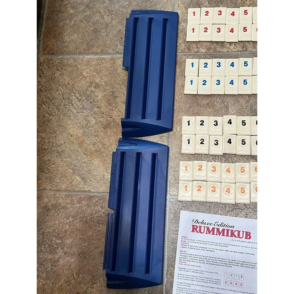 1996 Pressman Rummikub Deluxe Edition Number Tile Game Complete